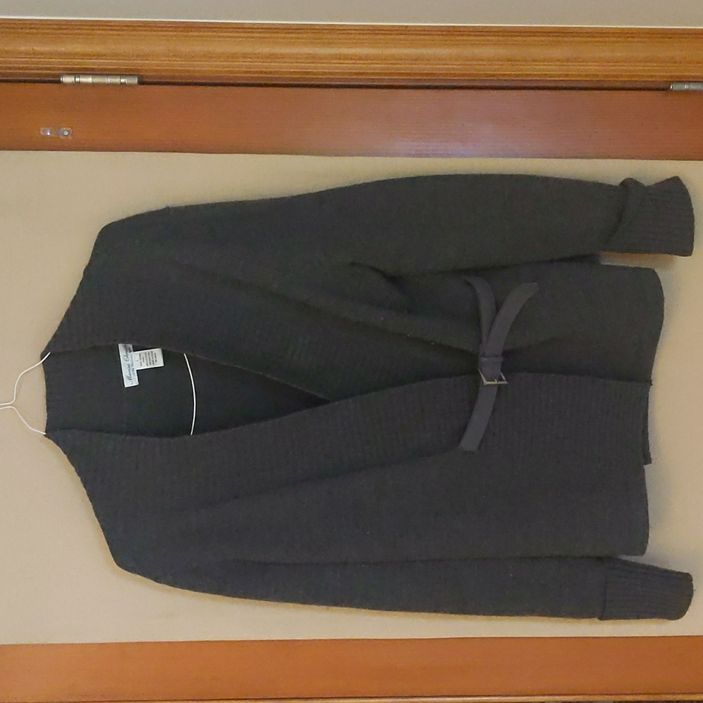 Marisa Christina Merino Wool VTG Sweater With Belt  Size Large